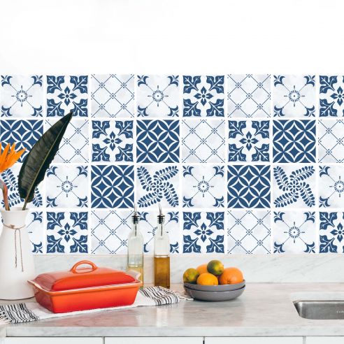 Stickers carrelage carreaux de ciment