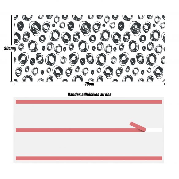 Crédences design adhésive PVC 3mm 30x70cm