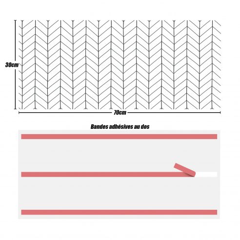 Crédences design adhésive PVC 3mm 30x70cm