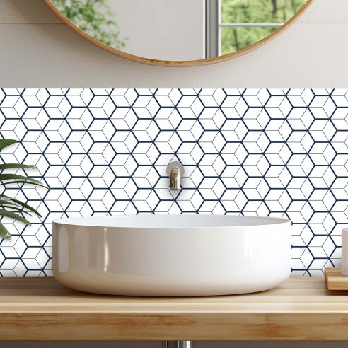 Crédences design cubes 3D adhésive PVC 3mm 30x70cm