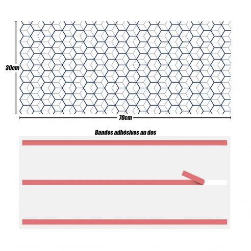 Crédences design cubes 3D adhésive PVC 3mm 30x70cm
