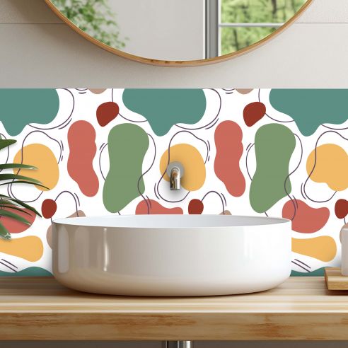 Crédences art déco adhésive PVC 3mm 30x70cm