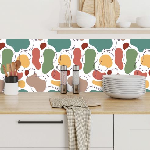 Crédences art déco adhésive PVC 3mm 30x70cm