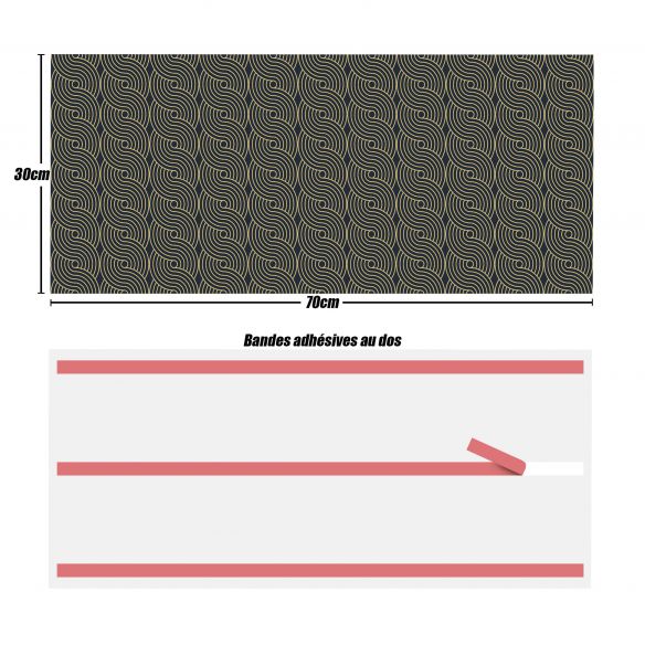 Crédences déco design adhésive PVC 3mm 30x70cm
