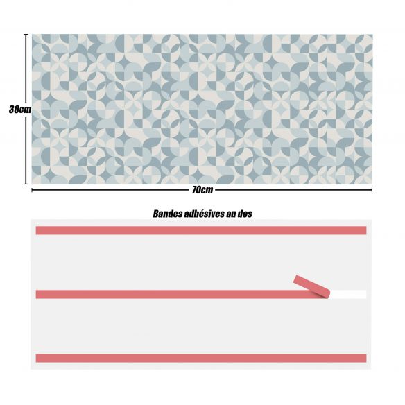 Crédences adhésive retro PVC 3mm 30x70cm