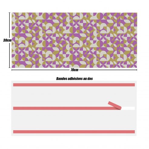 Crédences adhésive retro PVC 3mm 30x70cm