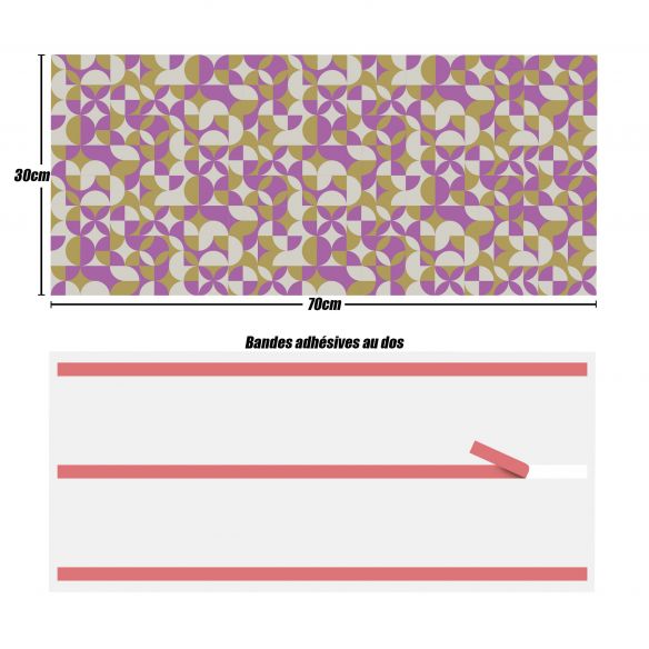 Crédences adhésive retro PVC 3mm 30x70cm