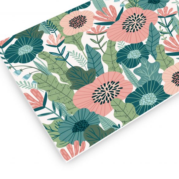 Crédences déco florale adhésive PVC 3mm 30x70cm