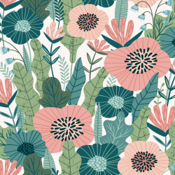 Crédences déco florale adhésive PVC 3mm 30x70cm