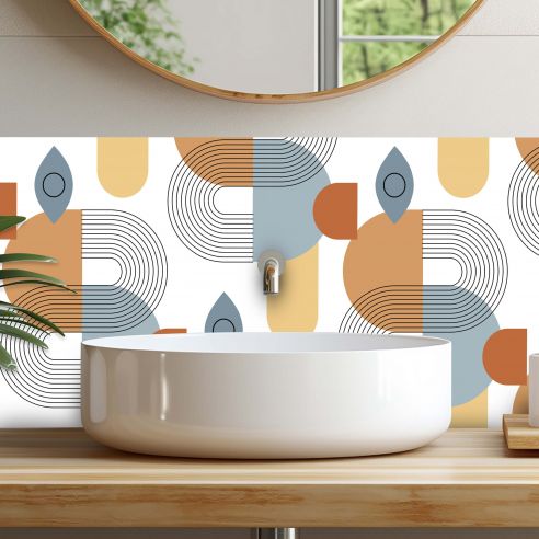 Crédences adhésive art déco PVC 3mm 30x70cm