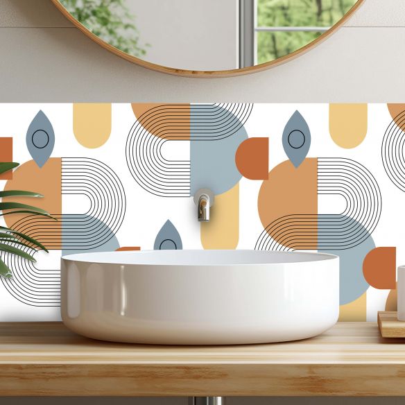 Crédences adhésive art déco PVC 3mm 30x70cm