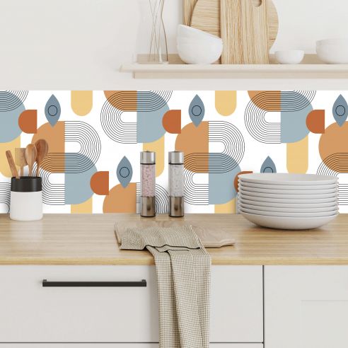 Crédences adhésive art déco PVC 3mm 30x70cm