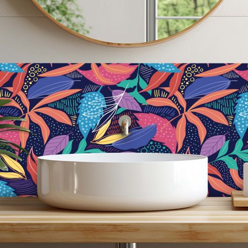 Crédences adhésive déco florale PVC 3mm 30x70cm