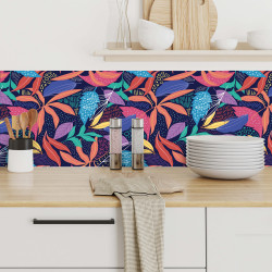 Crédences adhésive déco florale PVC 3mm 30x70cm