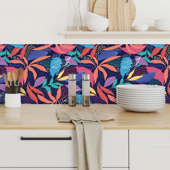 Crédences adhésive déco florale PVC 3mm 30x70cm