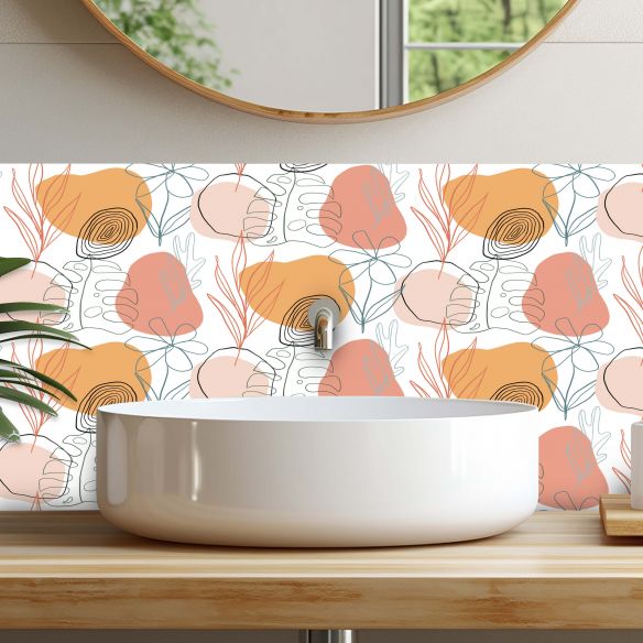 Crédences adhésive art déco PVC 3mm 30x70cm