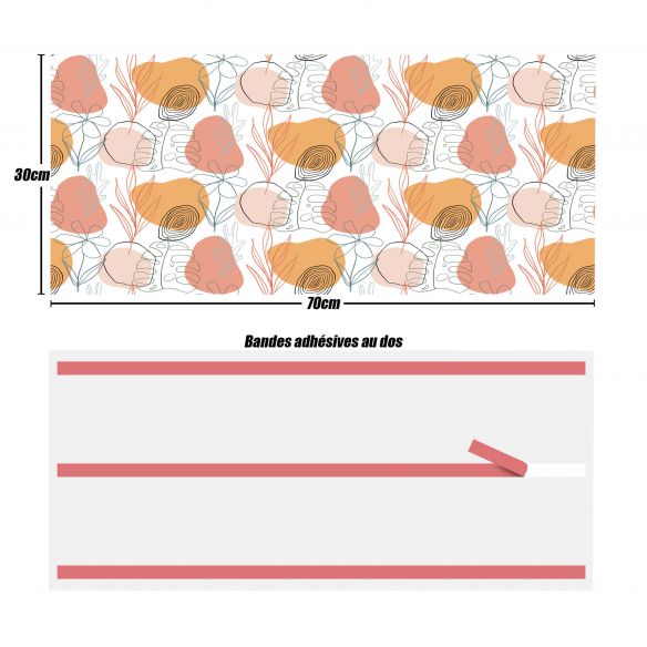 Crédences adhésive art déco PVC 3mm 30x70cm