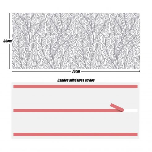 Crédences adhésive feuillage PVC 3mm 30x70cm