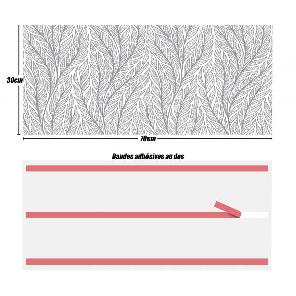 Crédences adhésive feuillage PVC 3mm 30x70cm
