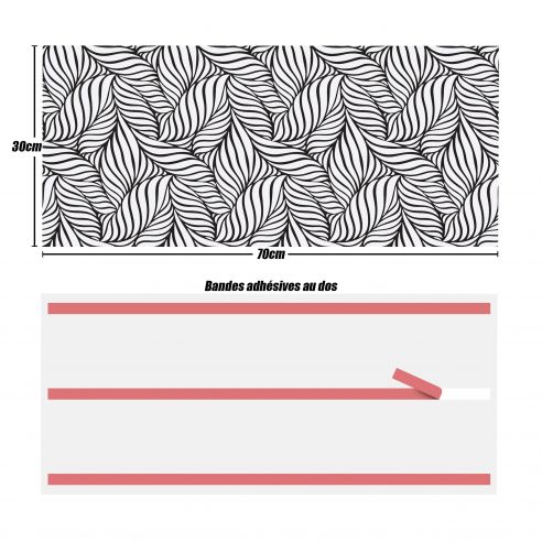 Crédences adhésive feuillage PVC 3mm 30x70cm