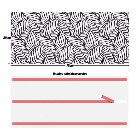 Crédences adhésive feuillage PVC 3mm 30x70cm