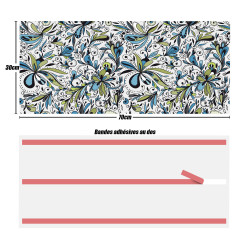 Crédences adhésive deco florale PVC 3mm 30x70cm