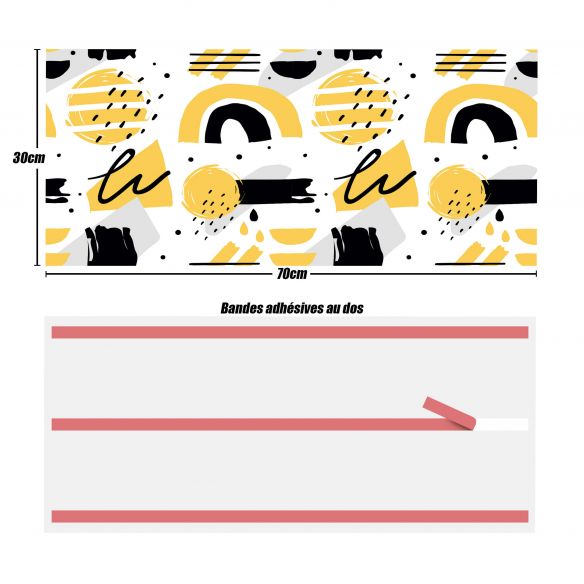 Crédences adhésive art deco PVC 3mm 30x70cm