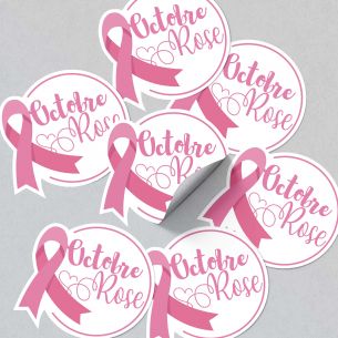 Stickers autocollants Octobre Rose