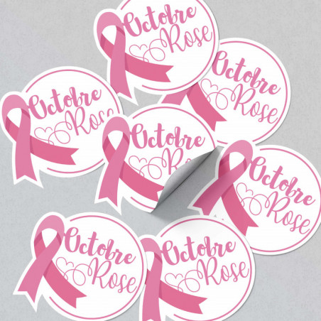 Stickers autocollants Octobre Rose