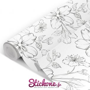 Film adhésif motifs fleurs