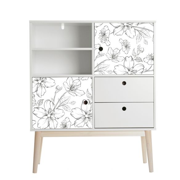 Film adhésif motifs fleurs