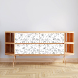 Film adhésif motifs fleurs