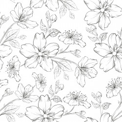 Film adhésif motifs fleurs