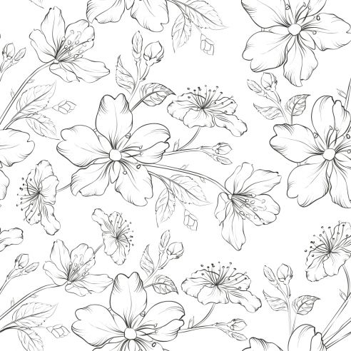 Film adhésif motifs fleurs