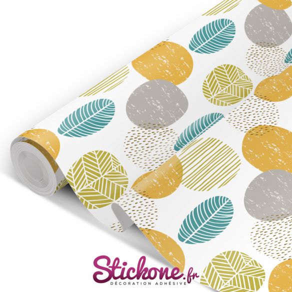 Film adhésif motifs colorés