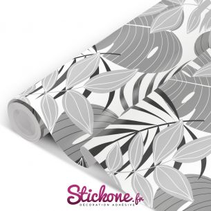 Film adhésif tropical noir et blanc