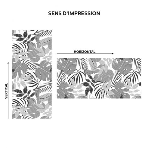 Film adhésif tropical noir et blanc