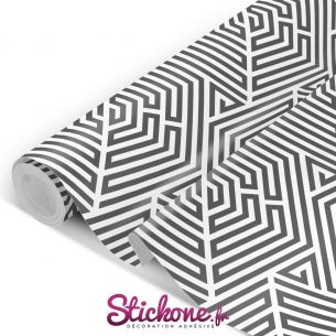 Film adhésif design géométrique gris