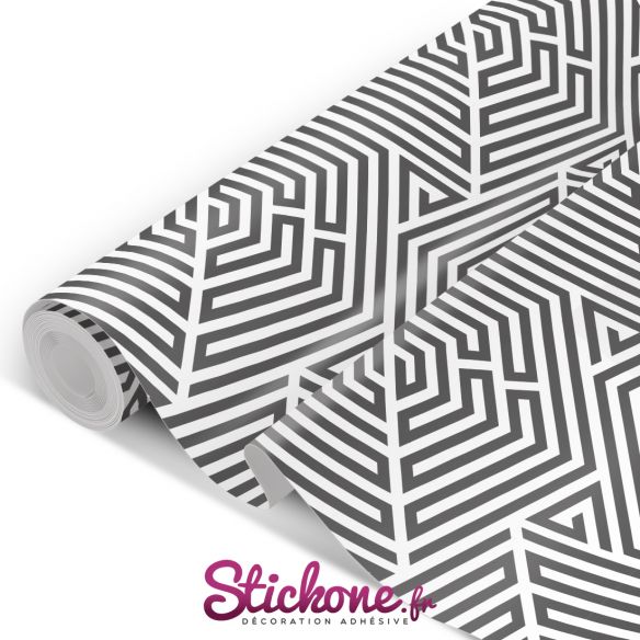 Film adhésif design géométrique gris