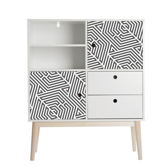 Film adhésif design géométrique gris