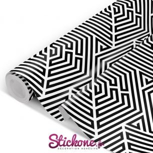 Film adhésif design géométrique noir
