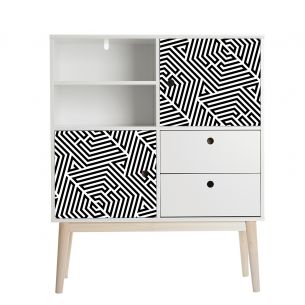 Film adhésif design géométrique noir 2