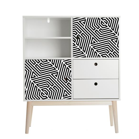 Film adhésif design géométrique noir