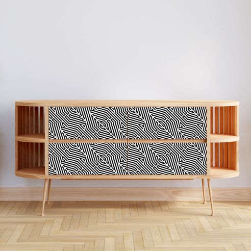 Film adhésif design géométrique noir