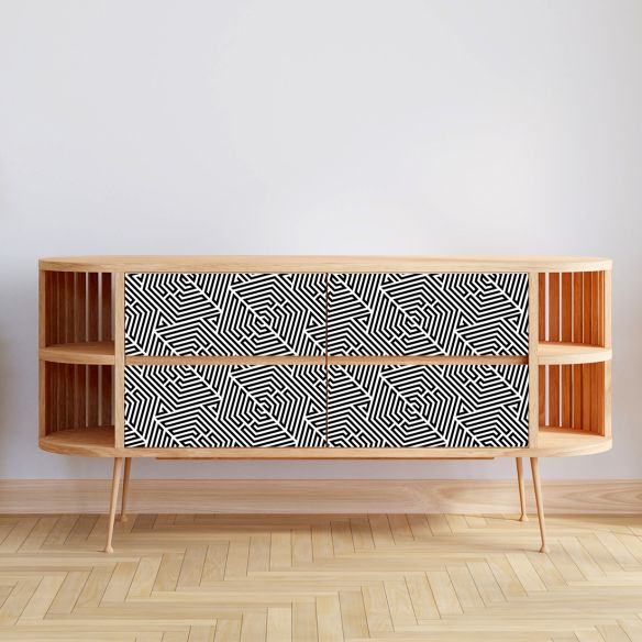 Film adhésif design géométrique noir