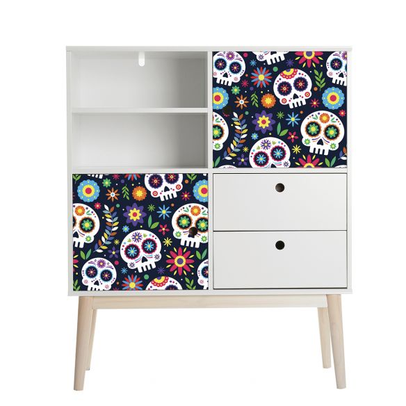 Film adhésif tête de mort