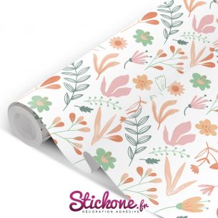 Film adhésif décoration florale