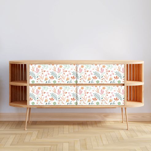 Film adhésif décoration florale