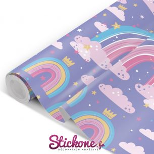 Film adhésif nuage arc en ciel