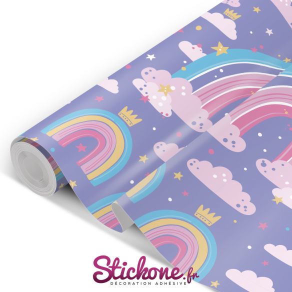 Film adhésif nuage arc en ciel